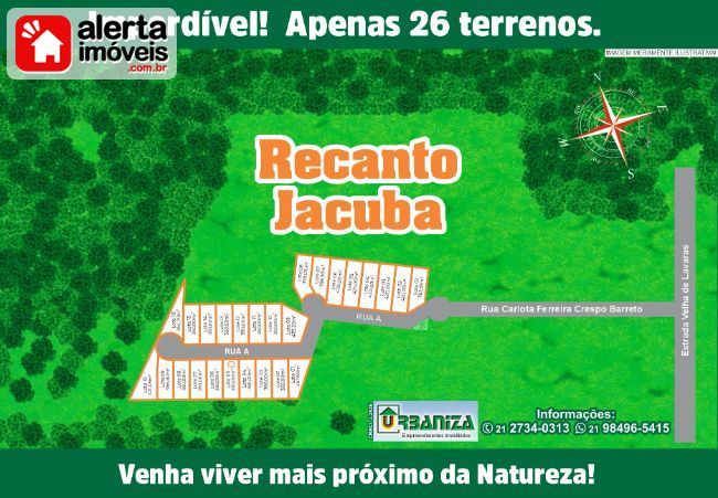 Lote - Venda:  Loteamento Recanto Jacuba - Jacuba, Rio Bonito - RJ